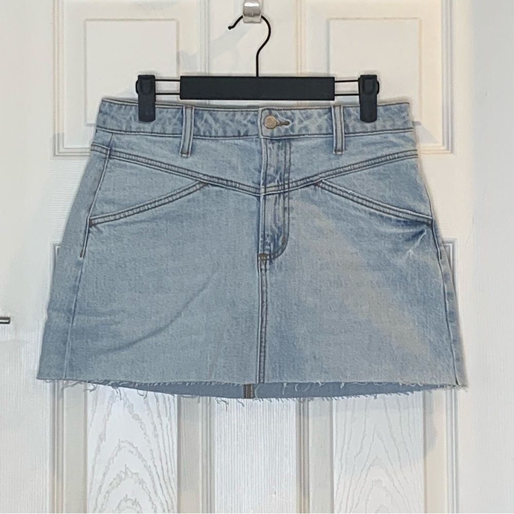 Cello Denim Raw Hem Jean Mini Skirt Size Small